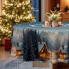 Christmas Tablecloth, Snow Pine Igloo Waterproof Thickened Tablecloth, Christmas Eve Tablecloth