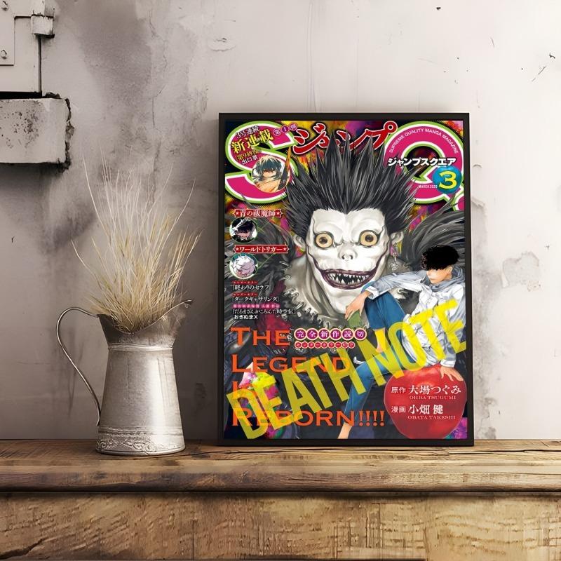 Anime D-Death N-Note DN L Poster Sticky Wall Art Printing Waterproof Home Living Bed Room Bar Hallway Aesthetic Decor