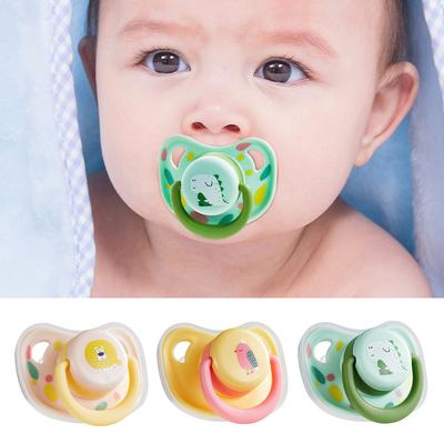 1Pc Silicone Baby Pacifier Baby Bites and Chewable Products Comfortable Nipple Appearance for Newborns Flat Pacifier
