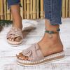 Sandalias de tacón con cuña para mujer, zapatos de plataforma con flores, sandalias de verano para mujer, zapatos elegantes de verano para mujer