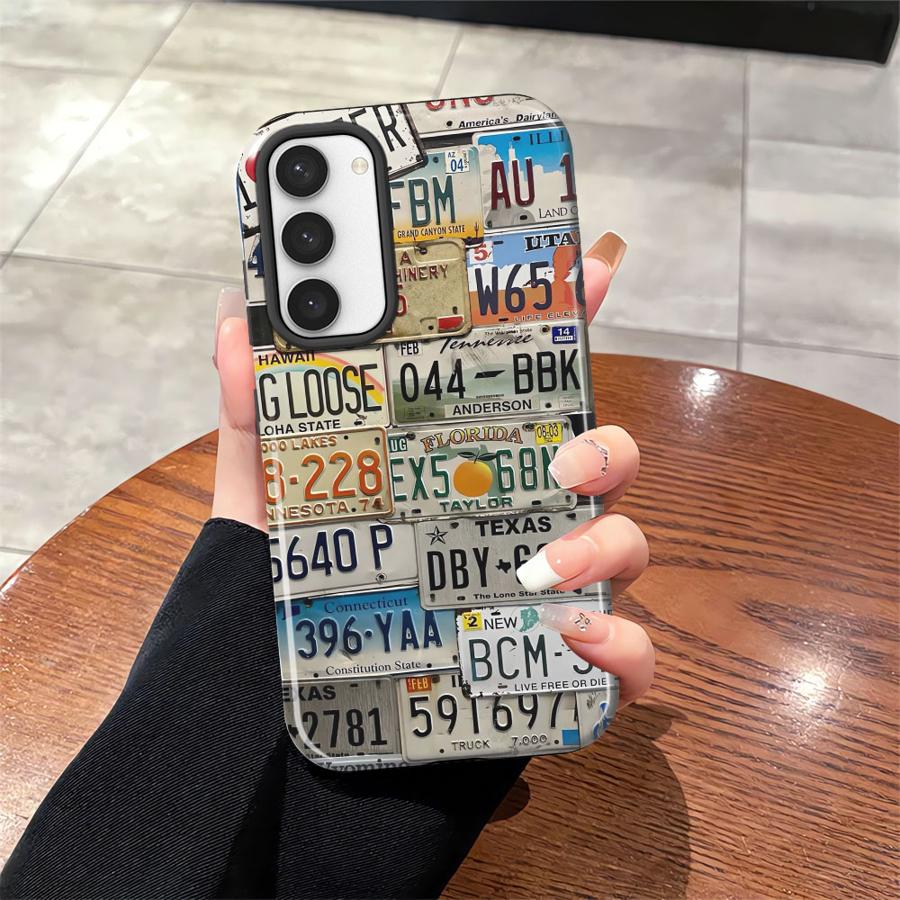 

Phone Case for Samsung Galaxy S25 S20 FE A16 S25Ultra A36 S23Ultra A26 S23 S24 Ultra A56 Soft Cover Capa Various License Plate Galaxy S25+