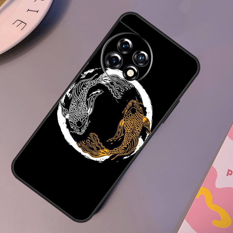 Koi Fish Yin Yang Case For OnePlus 12R 10T 10R 9RT 9 10 Pro OnePlus 12 11 Nord 3 2T CE 2 Lite N20 N10 Cover