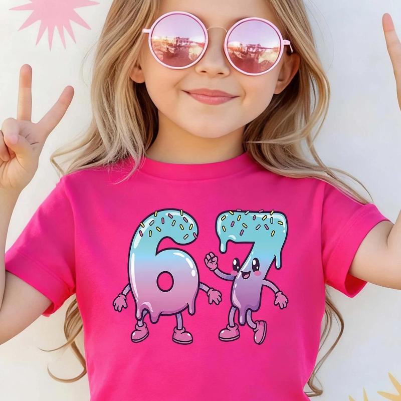 

Casual Sports Short Sleeved Girls T-shirt, Suitable for Children Aged 4-12, Suitable for Family and Outdoor Wear 100cm красный