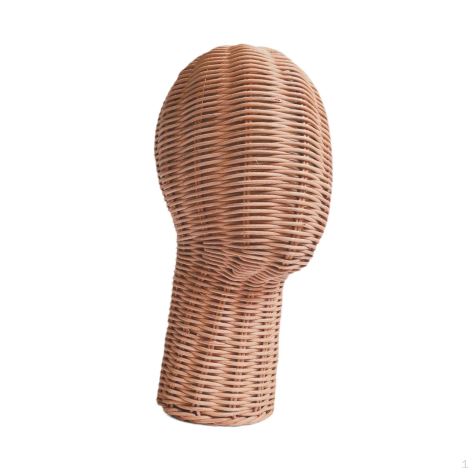 

Подставка для шляпы, стойка для манекена, голова манекена, ротанг, легкая, портативная, уникальная подставка для парика Short