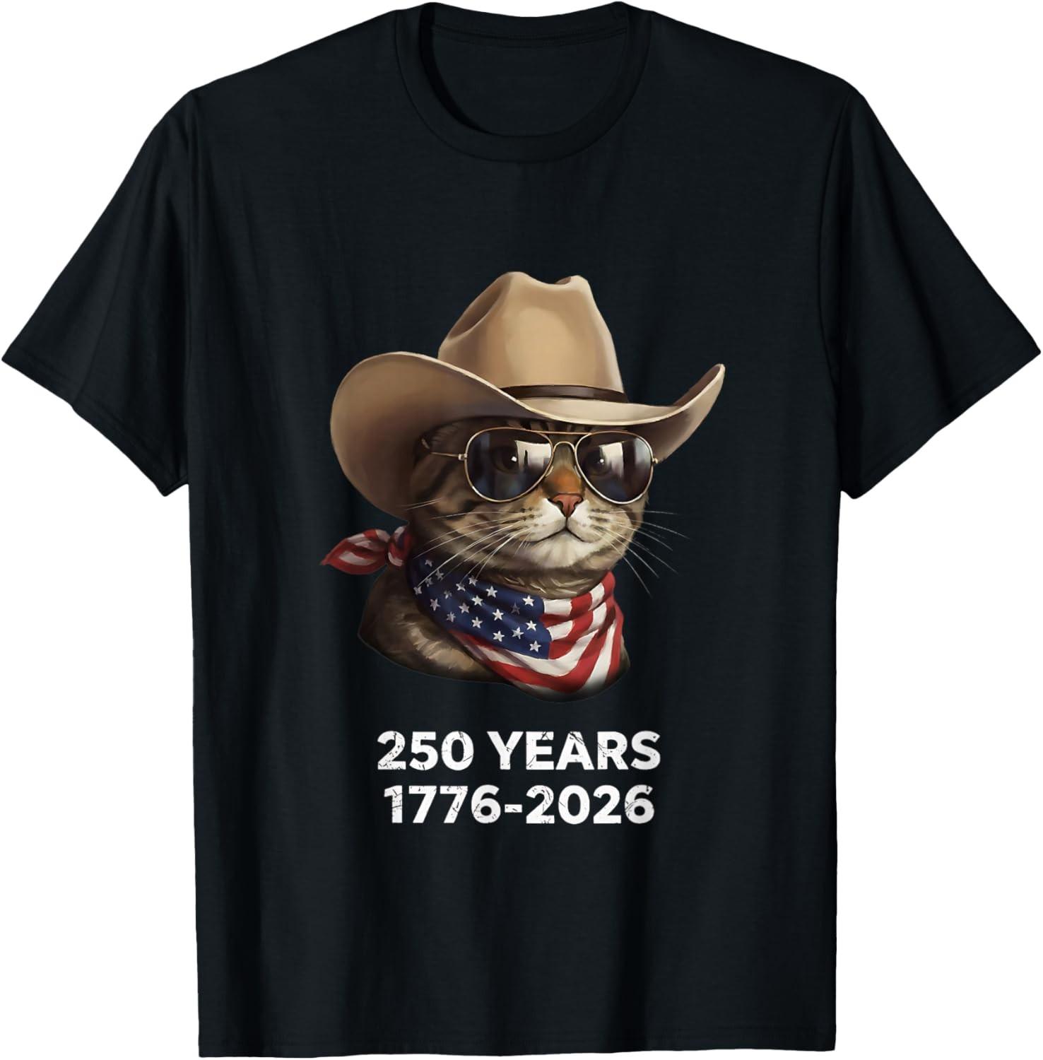 Cat Flag 250 Years 1776-2026 250th Birthday T-Shirt S разноцветный