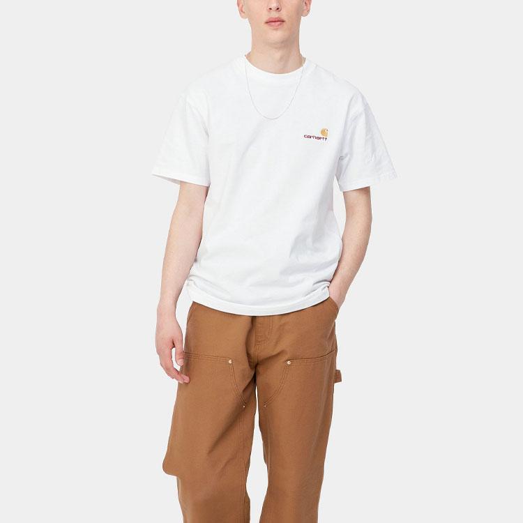 Carhartt WIP S/S American Script T-Shirt White Men Streetwear I029956-02-XX