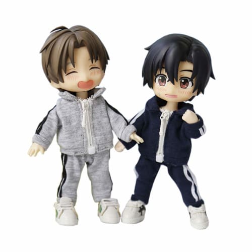 Obitsu 11 OB11 Size Outfit for Obitsu Doll 11cm Body: School Jersey, Jumper, Pants, and Socks, 3-Piece Set (Navy) In 5 Colors