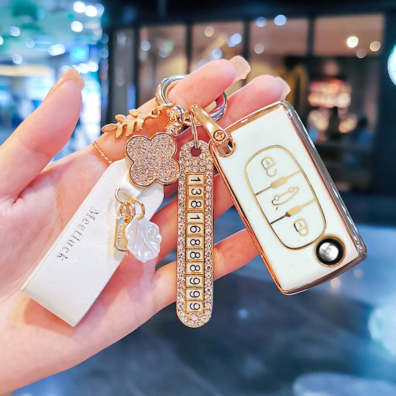 New TPU Car Remote Key Case Cover Protect Shell Bag For Citroen Xsara Picasso C2 C3 C4 C5 C6 C8 Keyless Accessories