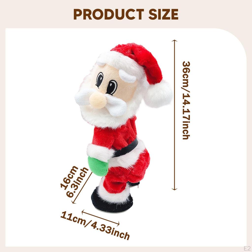 Twerking Santa Doll Booty Shaking Toy Ornament Party Favors with Music Dancing for
