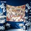 Colorful Butterflies Gifts Birthday Banner, Colorful Polyester Backdrop for Party Decorations