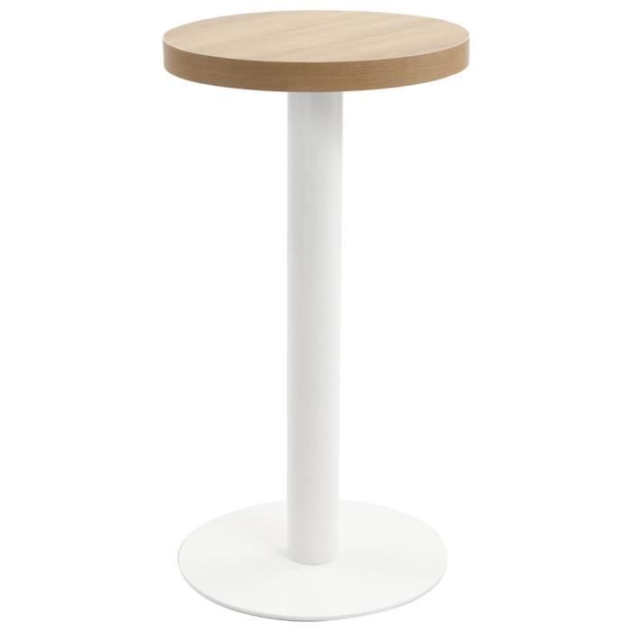 VidaXL Table de bistro Marron clair 40 cm MDF