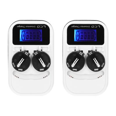2ks LCD Nabíječka knoflíkových baterií pro LIR2016 LIR2025 LIR2032 ML2016 ML2025 ML2032 CR2032