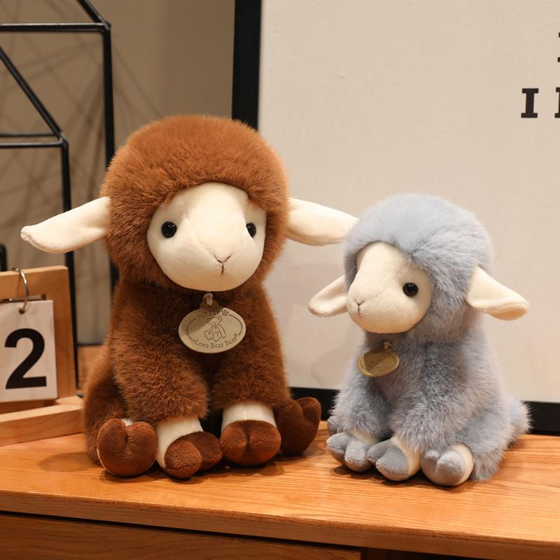 11/17/23cm Cute Cloud Sheep Plush Toy Realistic Sheep Plush Doll Lamb Small Size Backpack Pendant Decor Gift For Boy Girl