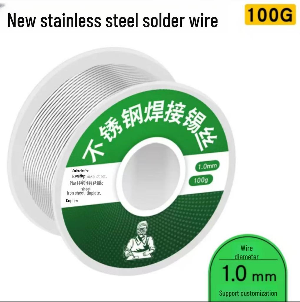 Lead-Free Stainless Steel Rosin-Core Solder Wire - High Purity, Low Temperature, Eco-Friendly.