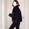 Women's Faux Mink Fur-Lined Fashionable Coat - Spring/Autumn Versatile Top