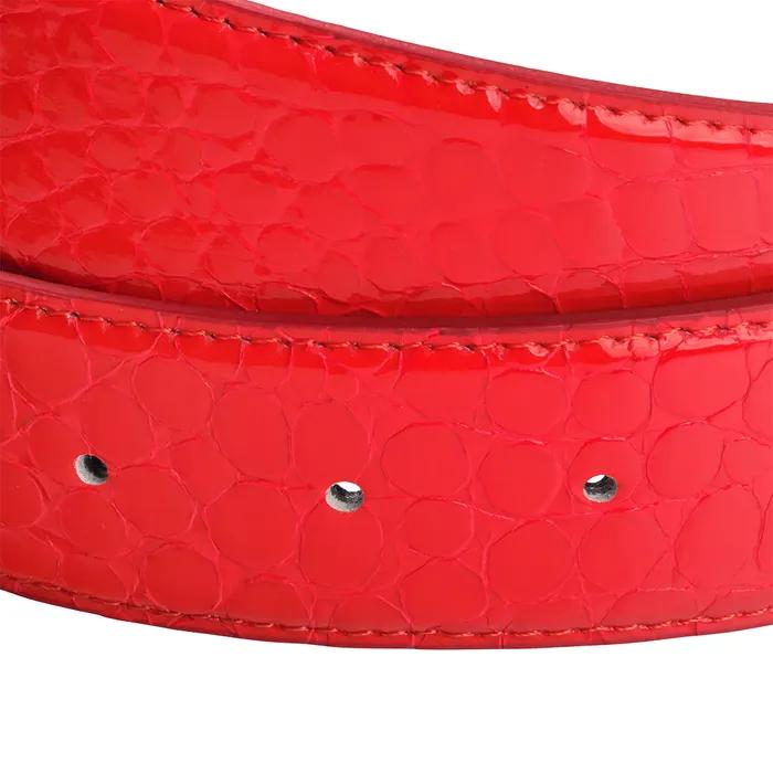 CORE BELT - CROC EMBOSSED (ENAMEL RED)