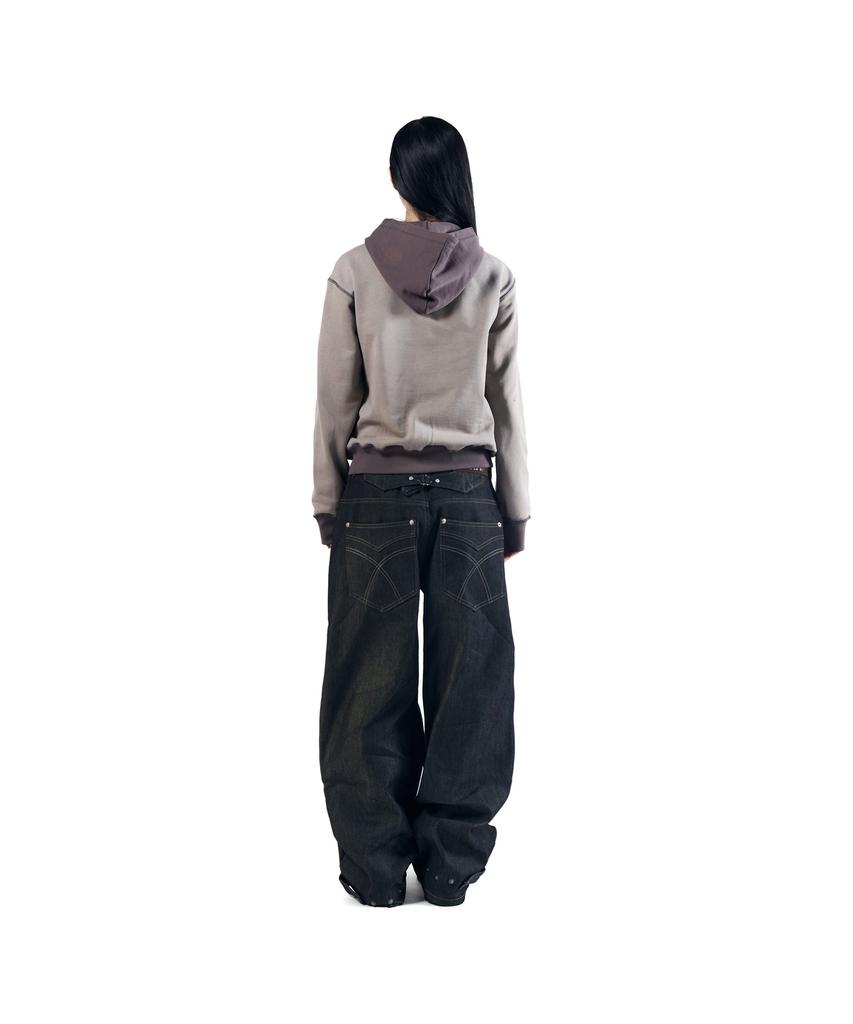 AAKAM Steve Cinch Back Denim Pants (Black)