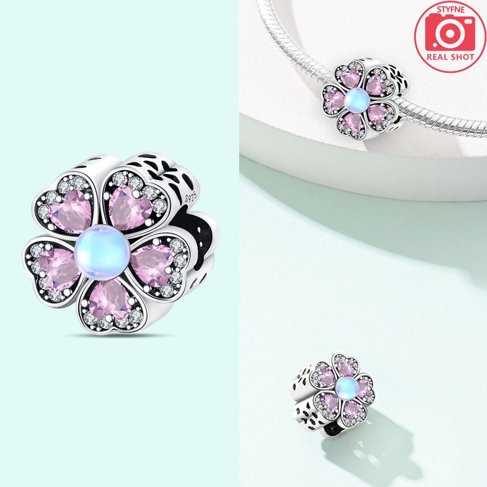 Pink Butterfly Snowflake Blue Star Moon Charms Copper Original Beads Fit Bracelet Jewelry Gifts Accessories Women