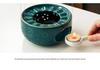 Winter Warm Tea Stove Set: Glass Flower Teapot with Ceramic Candle Base for Tea Houses, Hotels, and Restaurants