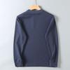 Waffle Texture Skin-Friendly Stretchy Export Surplus Autumn Men's Casual Versatile Long-Sleeve T-Shirt Round Neck Base Shirt