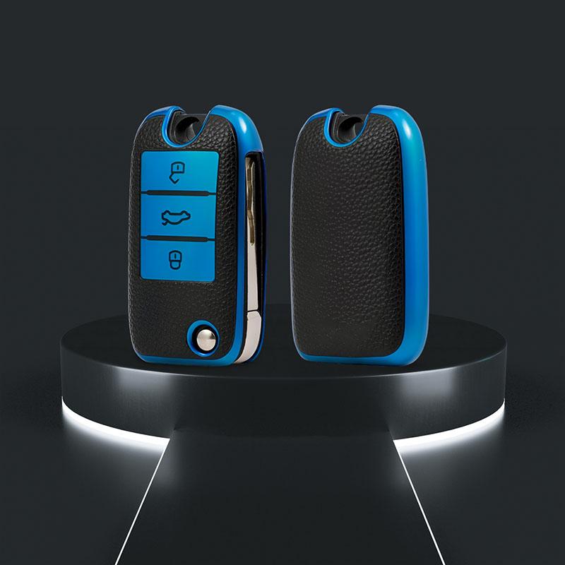 3 Buttons TPU Leather Car Remote Key Case Cover Shell Fob Bag For Roewe RX5 MG3 MG5 MG6 MG7 MG ZS GT GS 350 360 750 Accessories