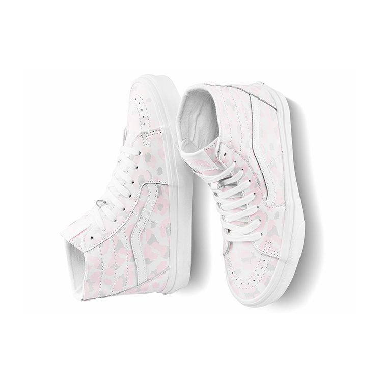 Vans Sk8 Tapered Retro High-Top Skate Shoes Women Sneakers Pink White VN0A4U164W5