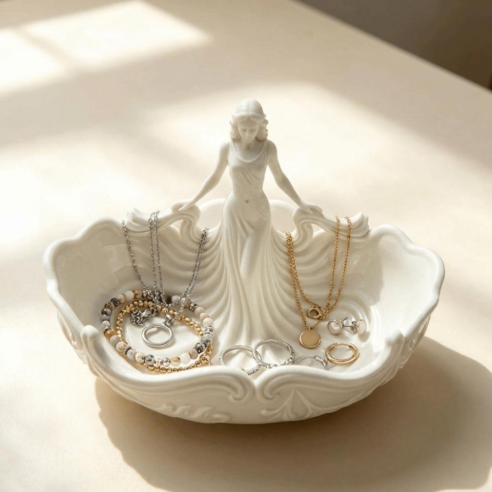 Perfect Elegant Jewelry Storage Tray Simple Statue-Shaped Decorative Storage Tray Home Desktop Tray Home Desktop