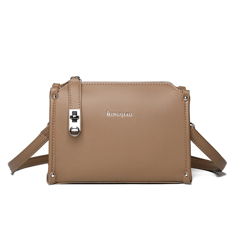 Damen Schwarz PU-Leder Umhängetasche, Kleine Lässige Schulterhandtasche mit Metallschnalle, Tägliche Geldbörse