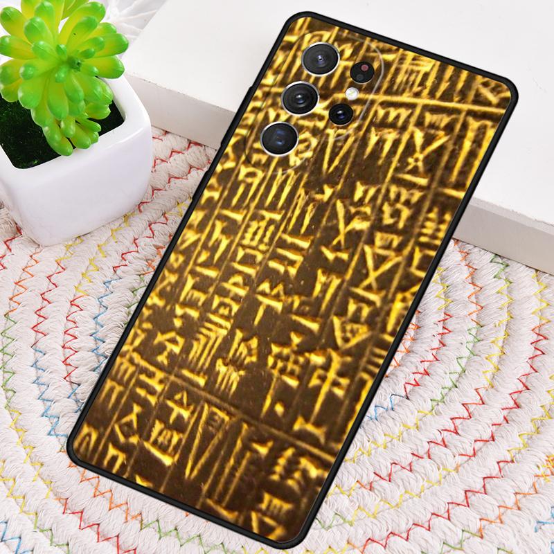 Egyptian Hieroglyphics Symbols Phone Case for Samsung Galaxy Note 10 Pro S26 Ultra S23 S24 FE S25 S21 S22 PLUS Shockproof Cove
