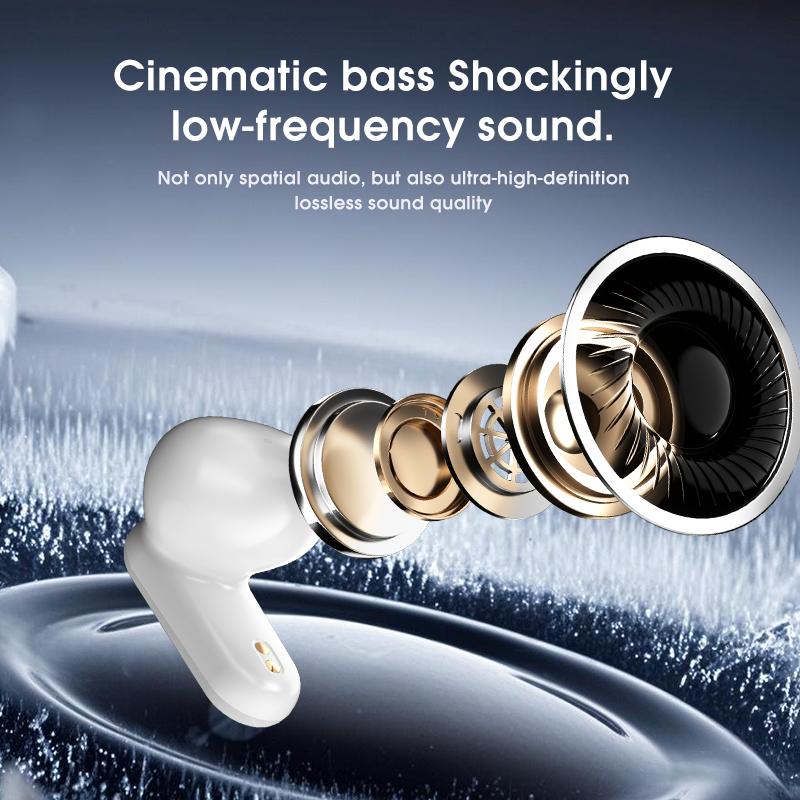 NEW Wireless In-ear Earbuds Surround Sound Earphones Bluetooth Headset Touch Control Gamer Handphones In HD Mic Noise Reduction