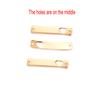 10pcs/lot Stainless Steel Mirror Polish Bend Blank Bar with Hollow Heart Charms Connector DIY Jewelry Making Necklace