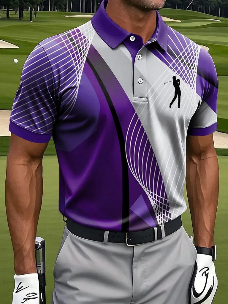 2026 New Men's American Flag 3D Printed Polo Shirt Summer Casual Short Sleeve Lapel Business Sports Top
