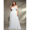 Sukienka Plus Size Długa Maxi Suknia Ślubna Suknia Urodzinowa Biała