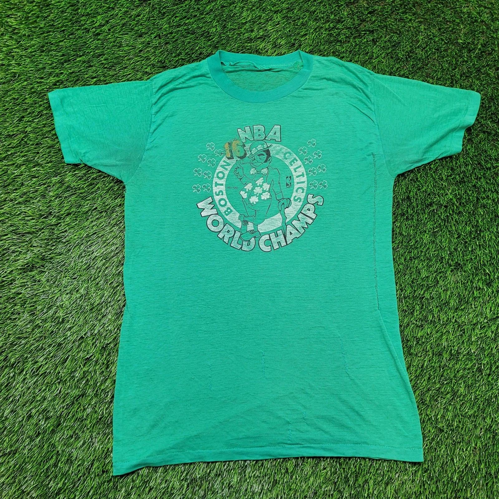 

VTG 80s 1986 Boston Celtics T-Shirt Paper Thin Single Stitch Larry Bird Era XL 4XL