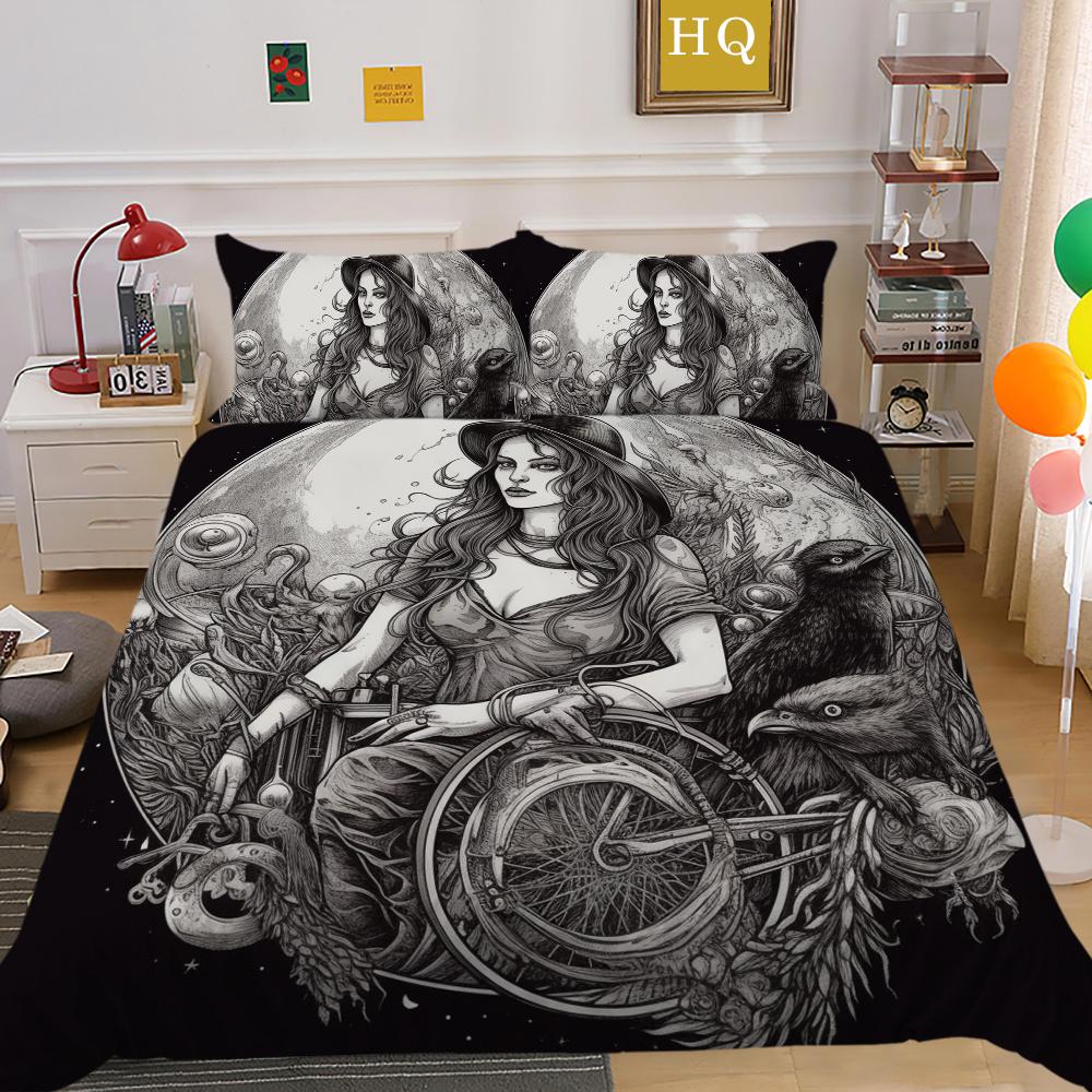 Beauty Skull Duvet Cover Twin Queen Size Bedding Set Cover Home Textiles Adults High Quality Bedding Cover Suit