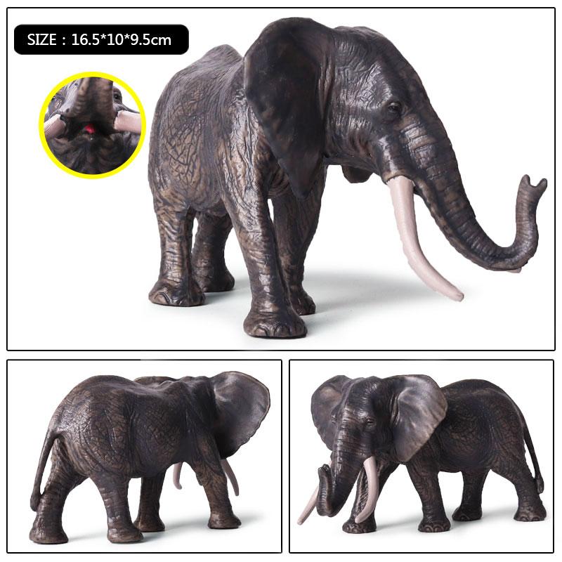 Oenux African Wild Animals Elephant Model Simulation Big Mammoth Action Figures Figurine PVC Educational Toy For Kids Gift