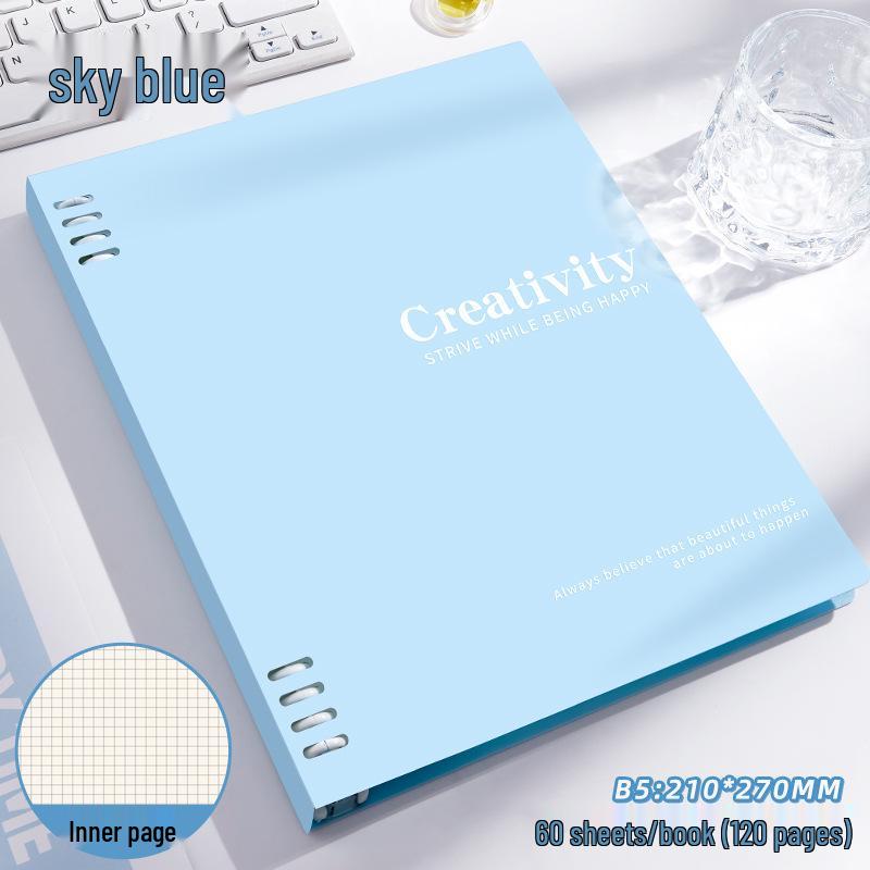 Morandi Color-Blocked B5 Notebook: Vibrant Design, Thick Pages, Versatile for Students