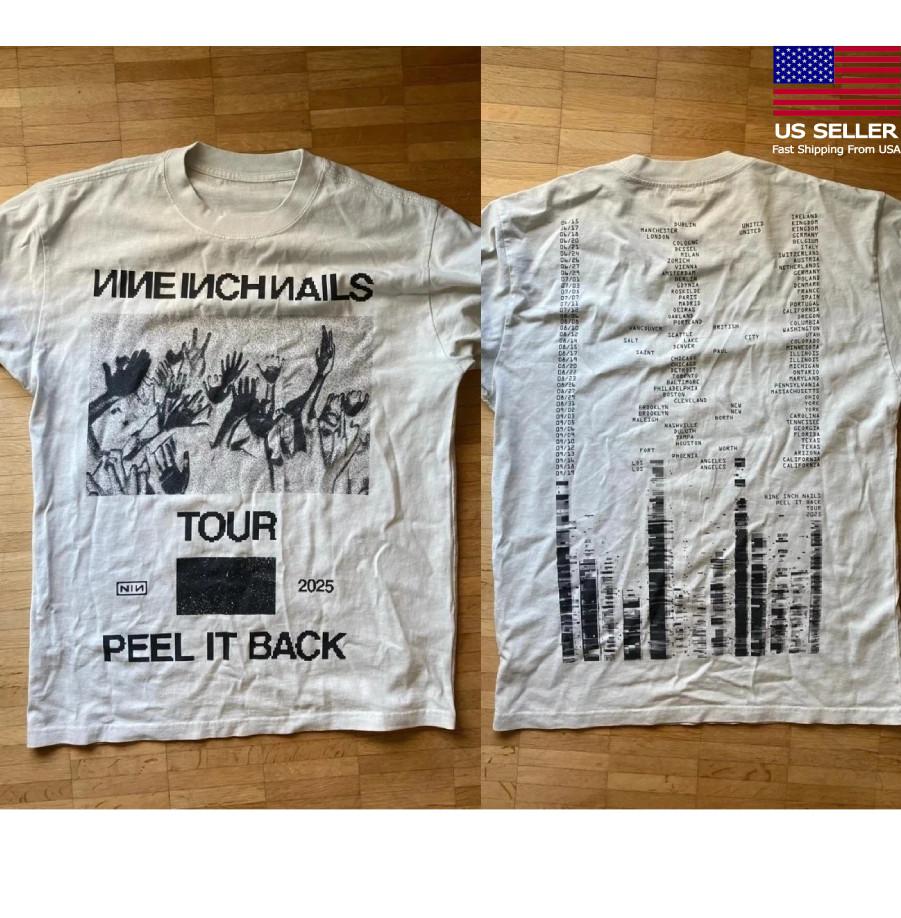 Apparel Nine Inch Nails Peel It Back Tour 2025 Amsterdam Merch  All Size Unisex T-Shirt XXL