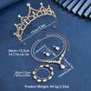 Ladies' Fashion Simple, Gorgeous and Elegant Crown Necklace Earrings Bracelet Zircon Set