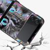 Abstract Surreal Animal Lion Phone Case for Samsung Galaxy Z Flip 3 4 5 Black Folding Mobile Shell Hard PC Coque Protect Cover