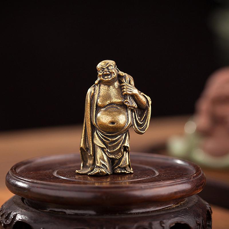 Eighteen Arhats Miniature Retro Mini Buddha Decoration Study Office Home Decoration Brass Statue Crafts