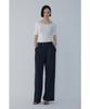 Bobeu Belted One-Tuck Wide Pants_Black 7156230006