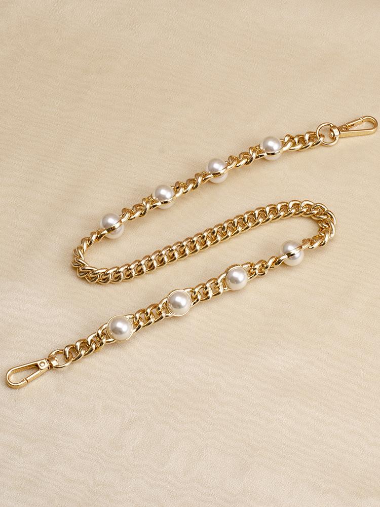 Taschenriemen Perlenkette Metall Gold Schulterkette DIY Taschenkette Mode Ersatzriemen Für Taschen Zubehör 25 50 60 110 120CM