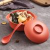 1L Capacity Plastic Rice Bowl with Lids Soup Bowls Durable Instant Noodle Bowls  Hot Rice