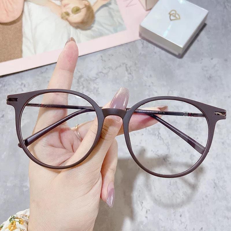Color Metal Tr Glasses Frame Women'S Plain Anti-Blue Flat Glasses Can Be Matched With Myopia Glasses