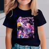 Children's Cartoon Print Crew Neck Fashion T-shirt Short Sleeve Cute Casual Comfortable T-shirt Girl