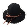 Small Standard Bucket Hat Female Korean Version Tide Brand Spring and Summer Knitted Bucket Hat Japanese Streamer Retro Lace Pot Hat Versatile