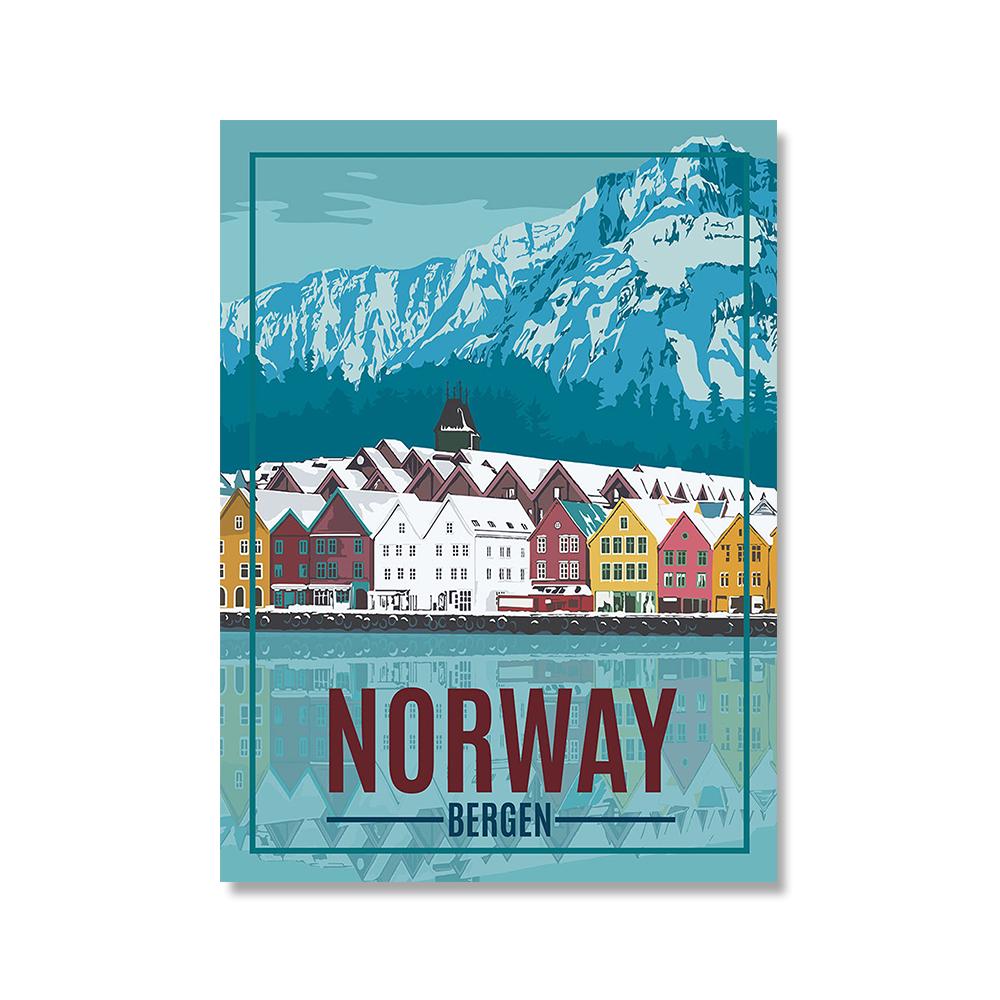 

Путешествия пейзаж холст картины Винтаж Испания Дания Москва Норвегия картина пейзаж настенный художественный постер для гостиной домашний декор 21x30cm No Framed синий