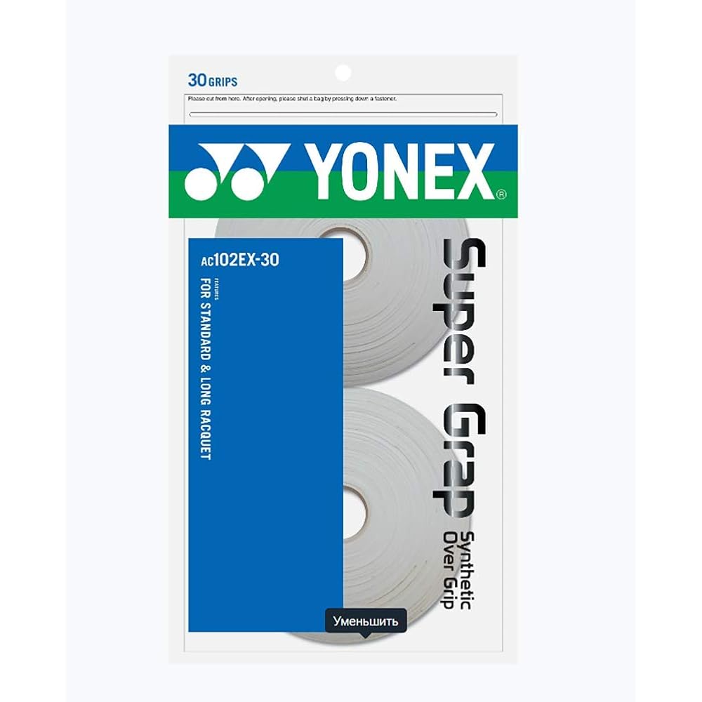 YONEX Tennis Wet Super Grip 30 Pack White AC102-30