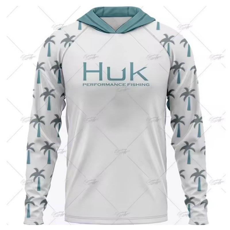 HUK Long-sleeved Hooded Fishing Suit With UV Sun Protection UPF50 + Luya
